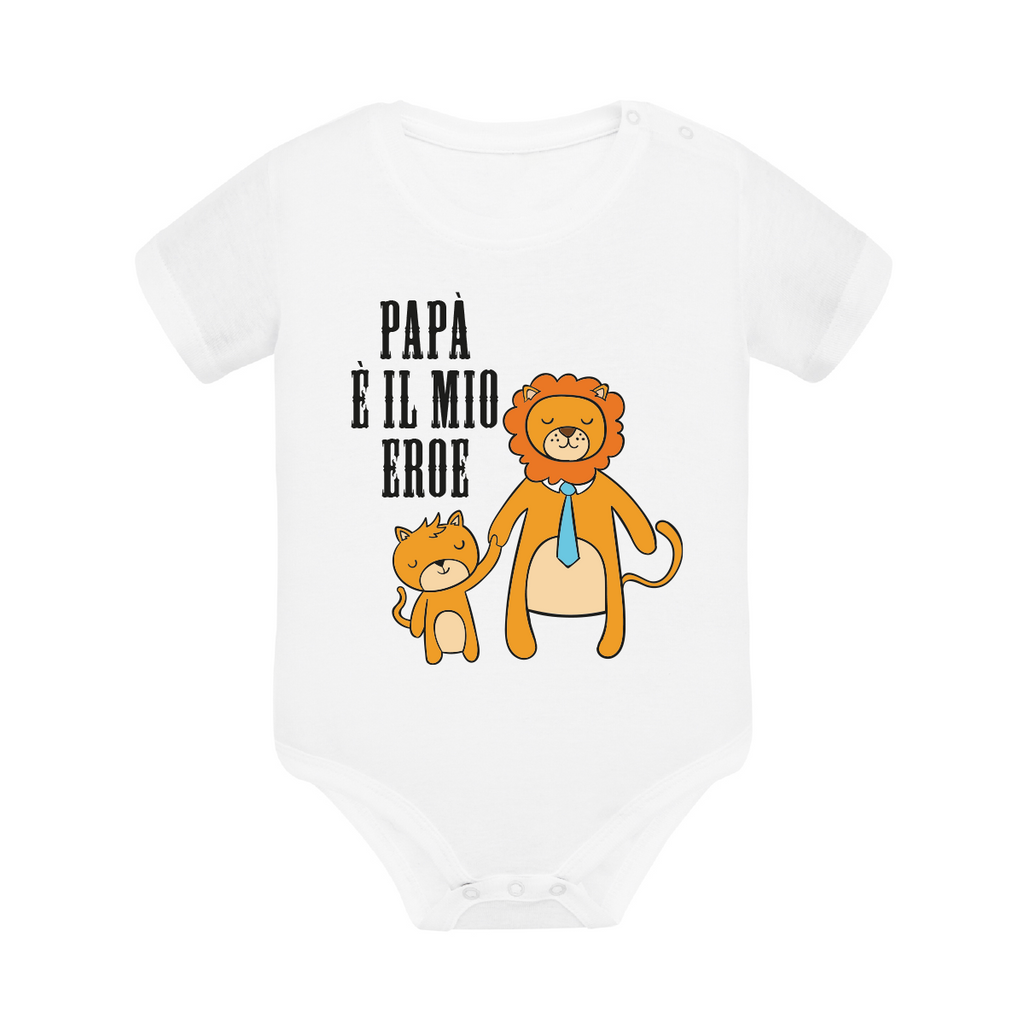 body neonato eroe colore white teelab