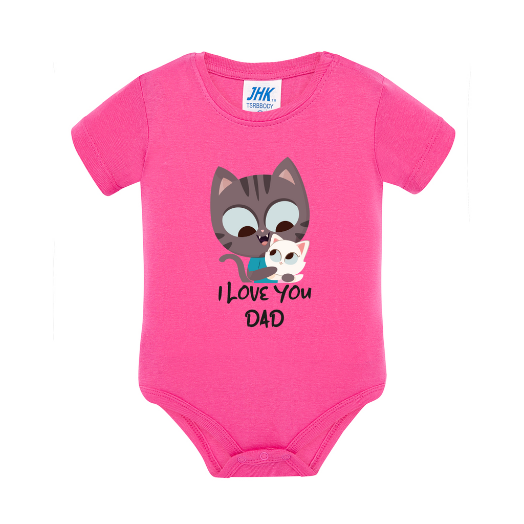 body neonato gatto colore fucsia teelab