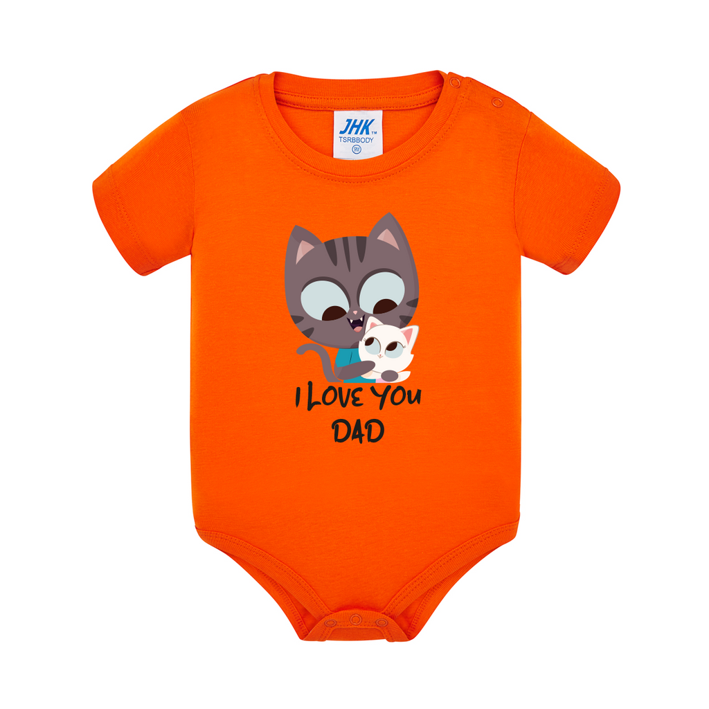 body neonato gatto colore orange teelab