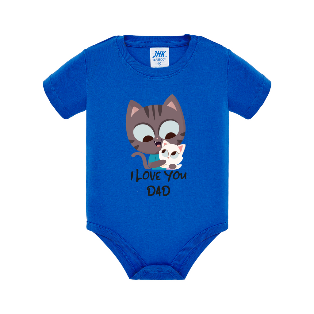 body neonato gatto colore royal blue teelab