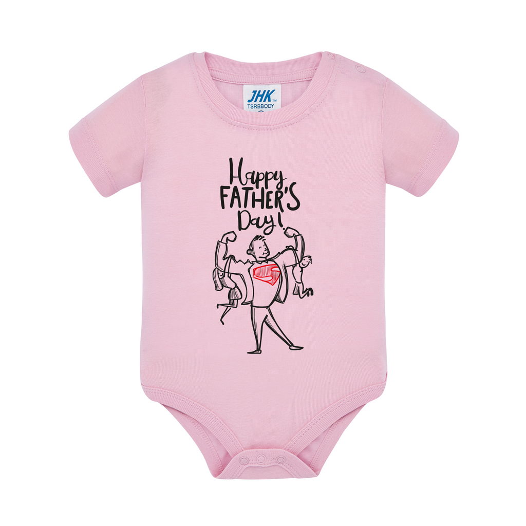 body neonato giornata papà colore pink teelab