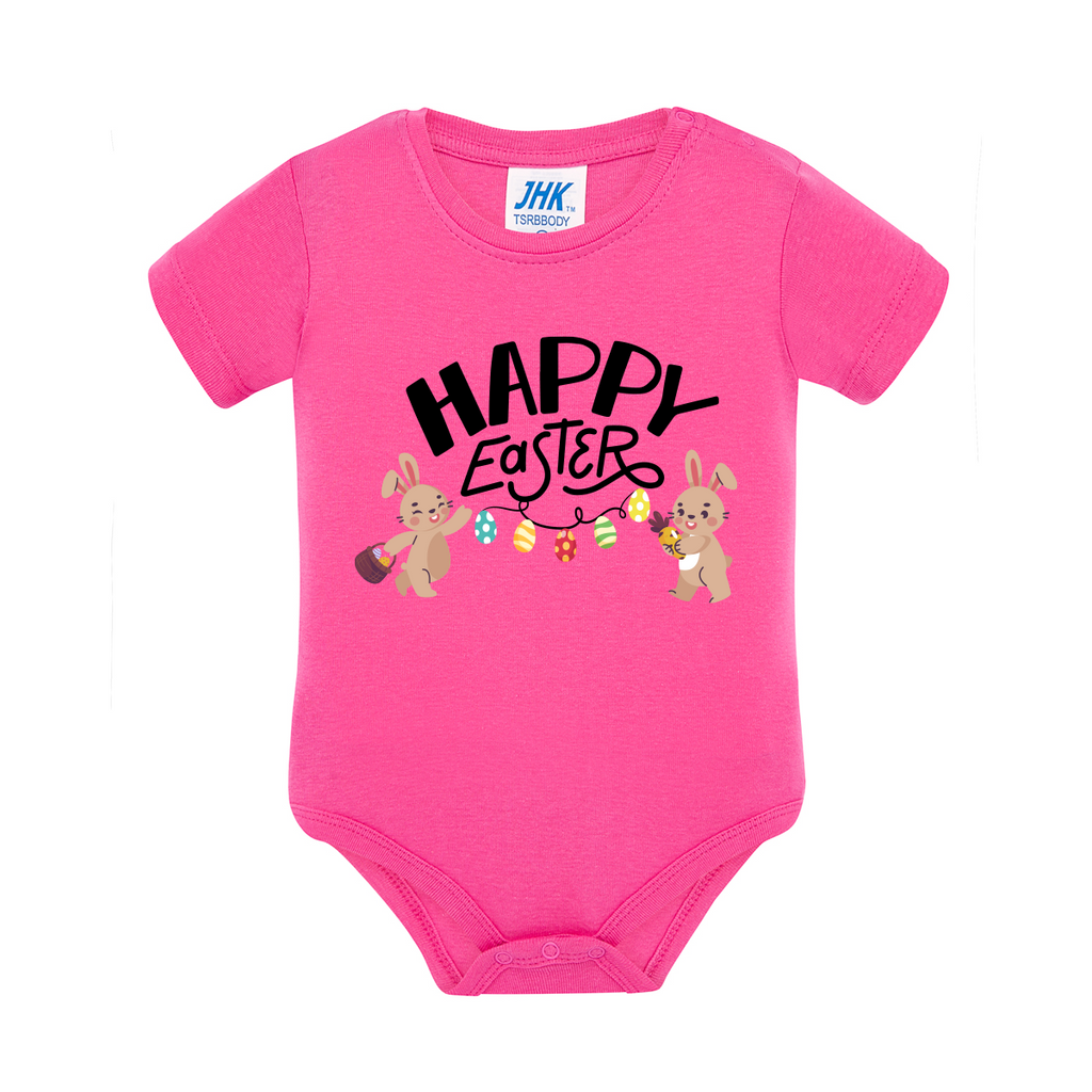 body neonato happy easter colore fucsia teelab