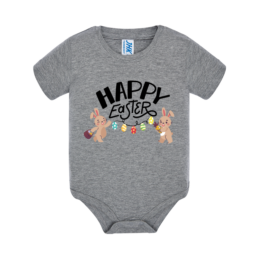 body neonato happy easter colore grey teelab