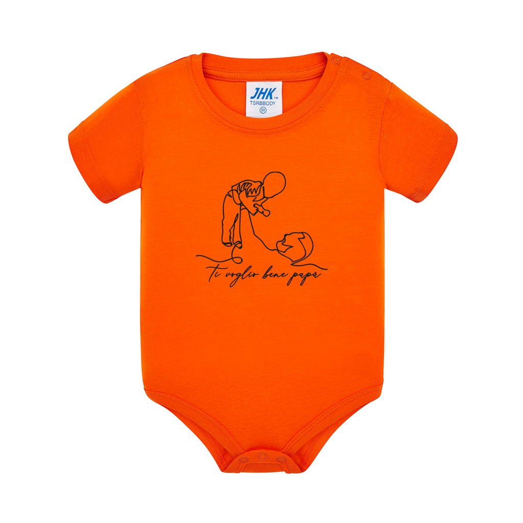   body neonato legame papà figlio colore orange teelab