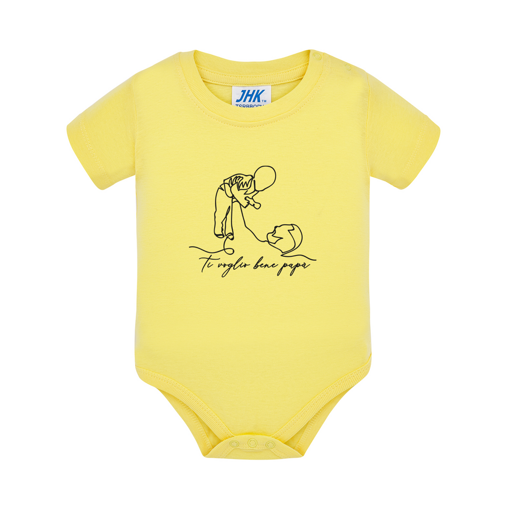 body neonato legame papà figlio colore yellow teelab