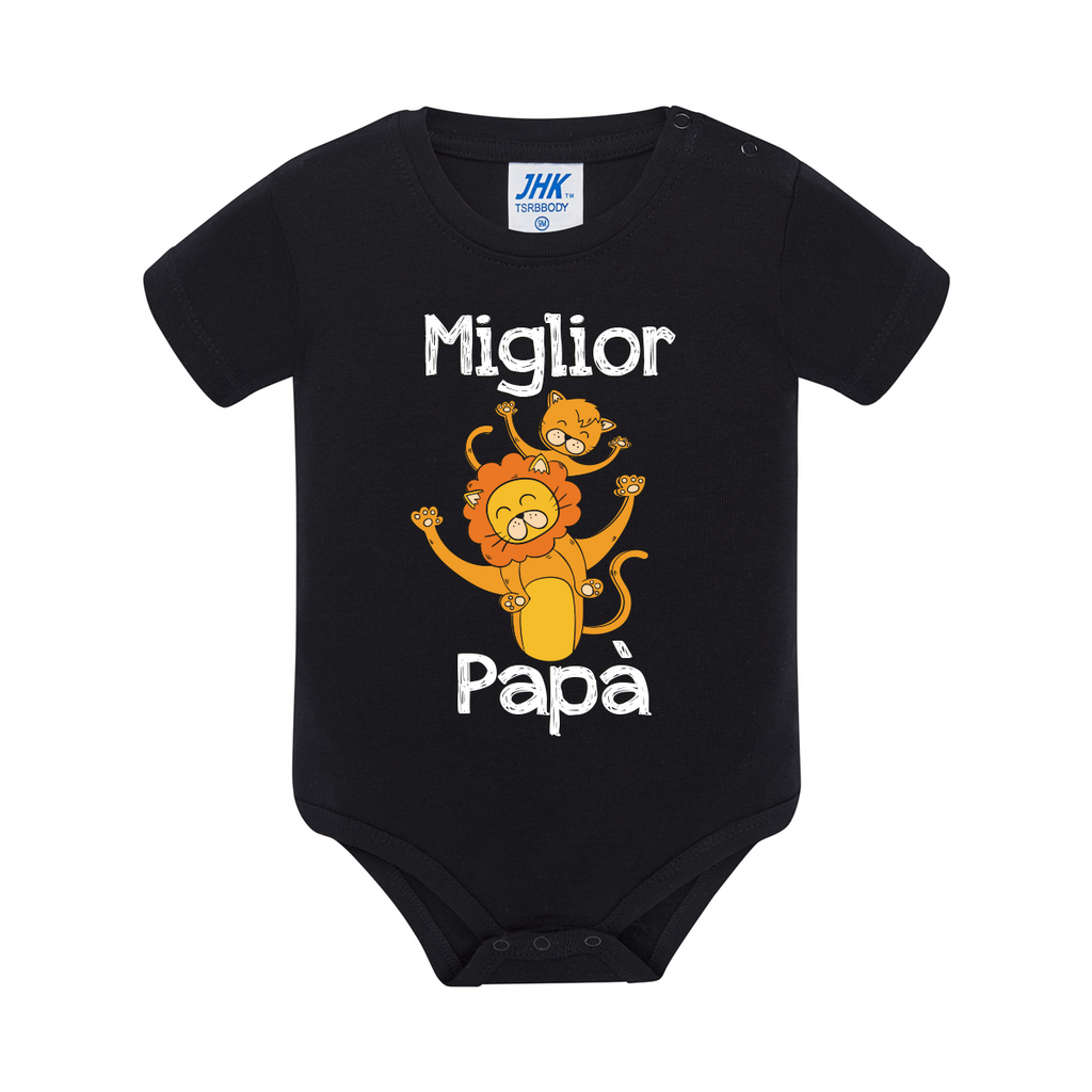 body neonato leone colore black teelab