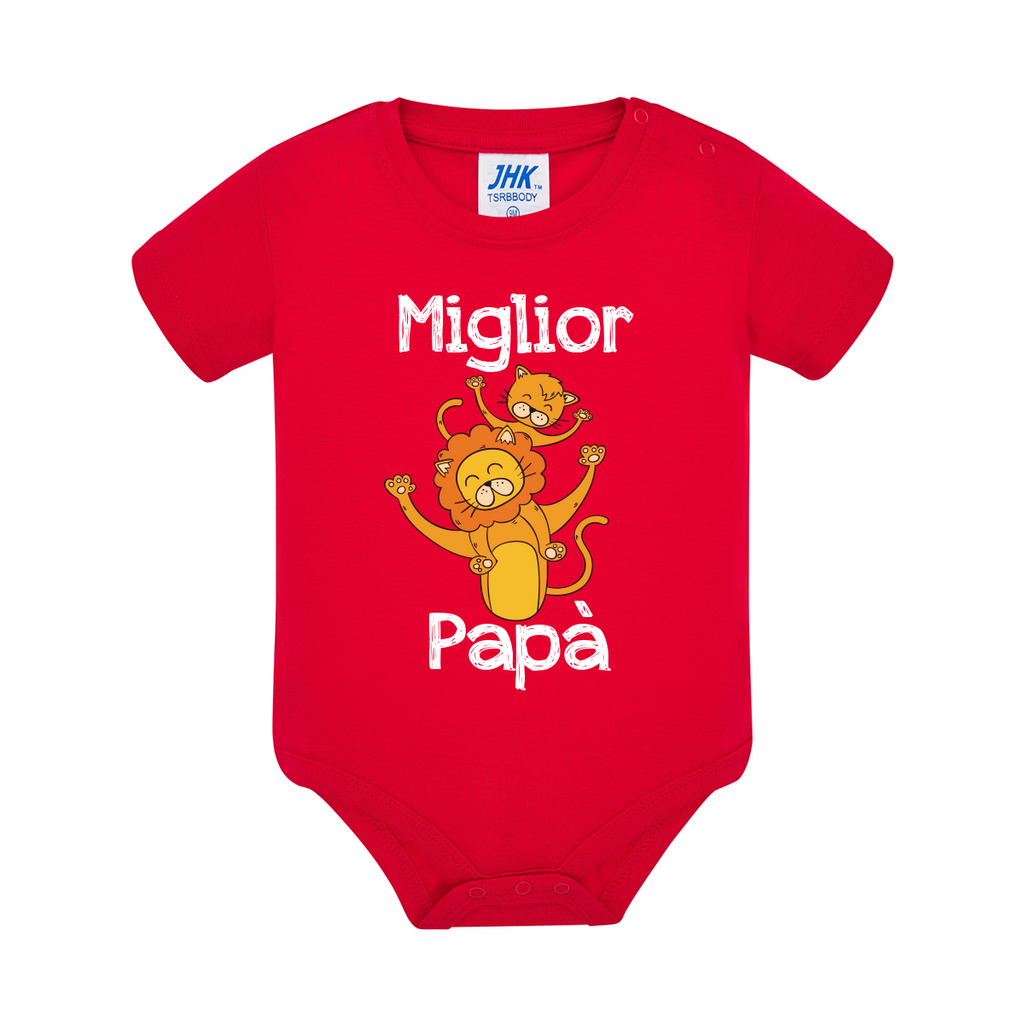 body neonato leone colore red teelab