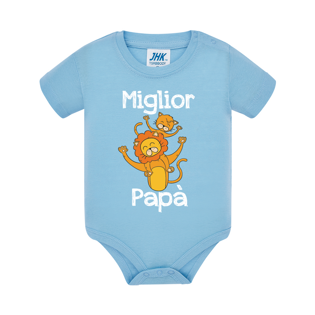 body neonato leone colore sky teelab