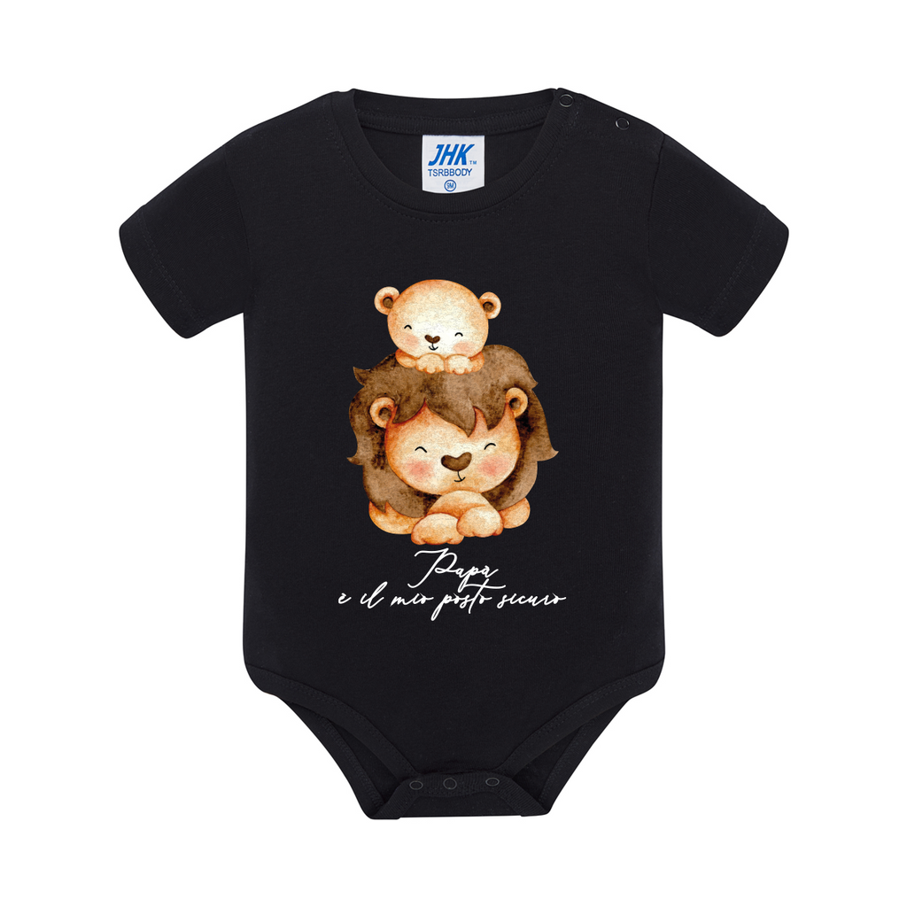 body neonato leoni colore black teelab
