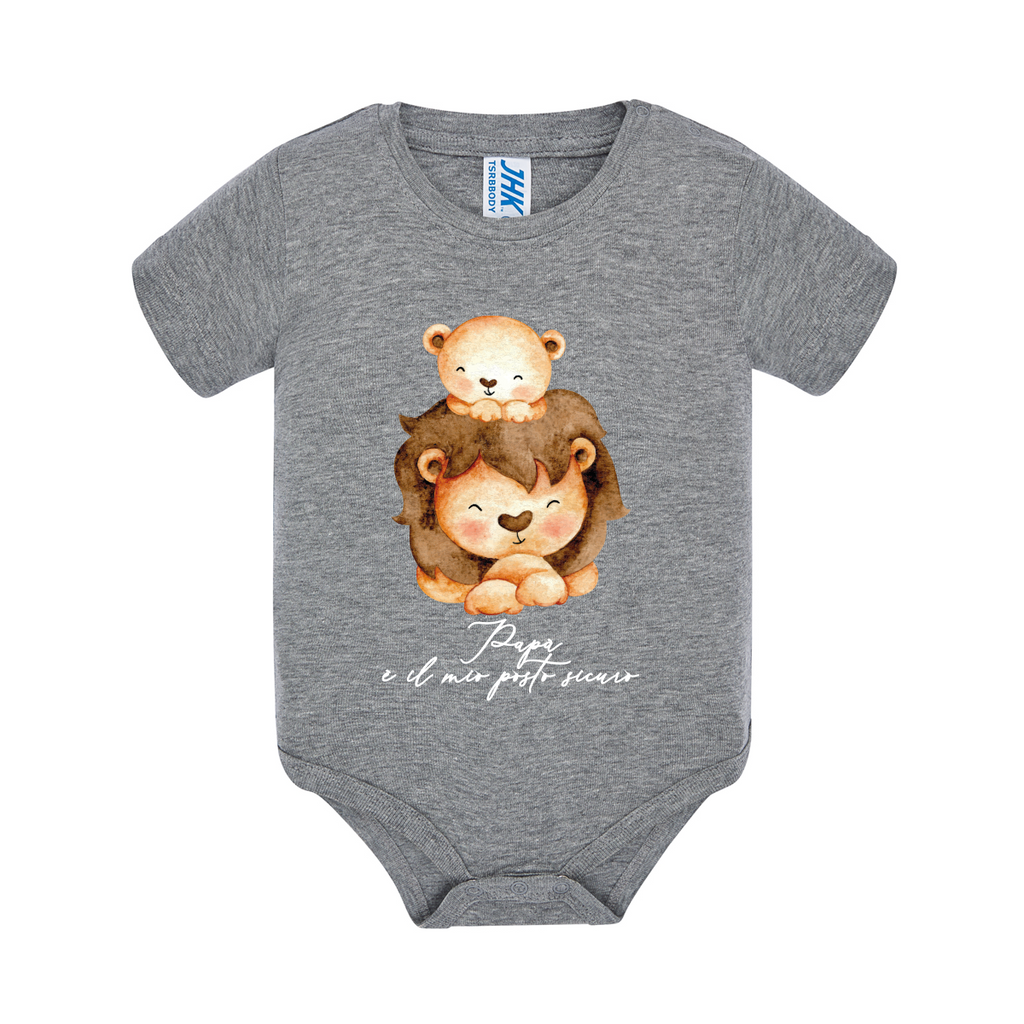 body neonato leoni colore grey teelab