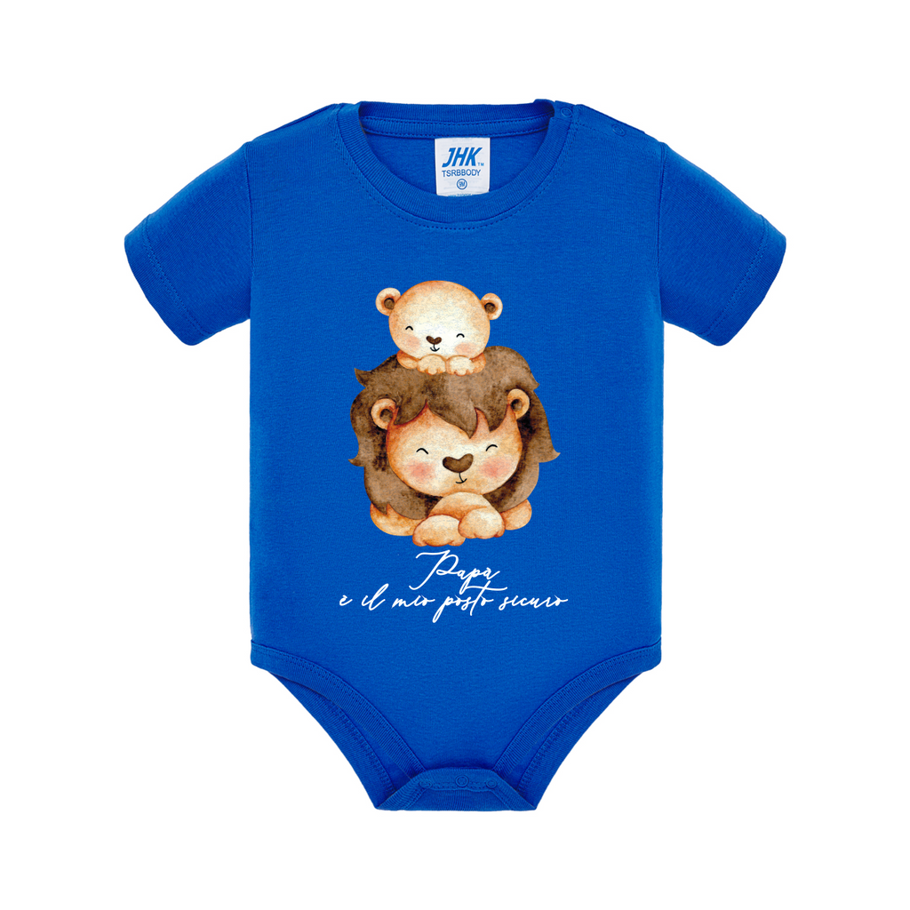 body neonato leoni colore royal blue teelab
