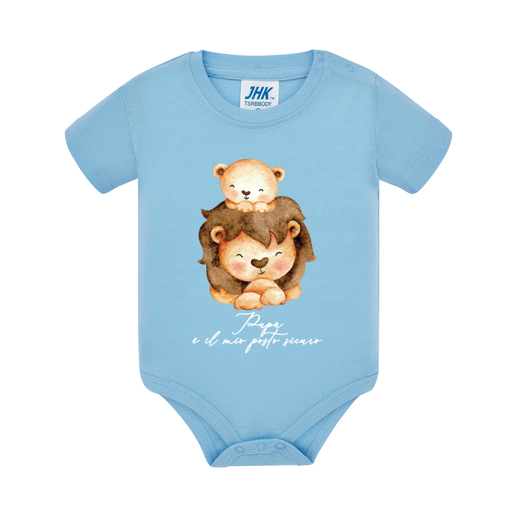 body neonato leoni colore sky teelab