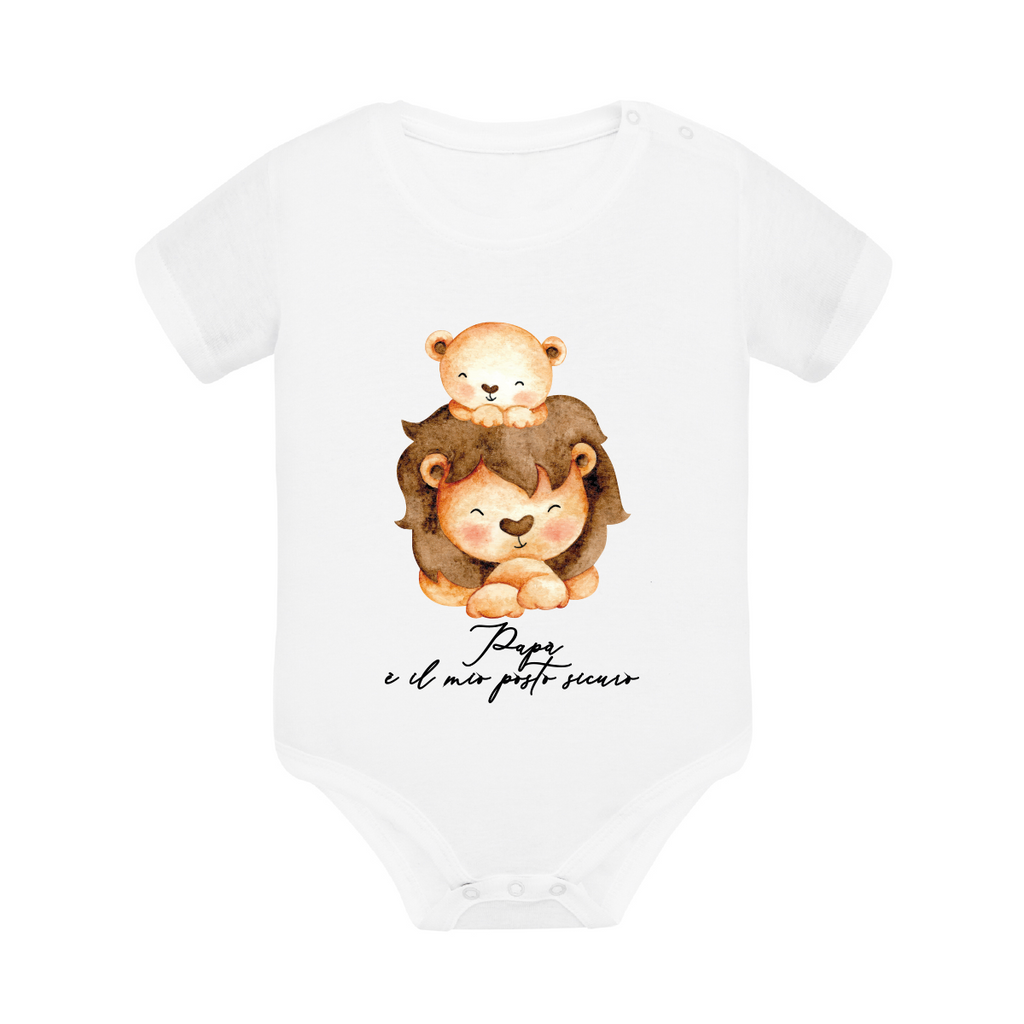 body neonato leoni colore white teelab