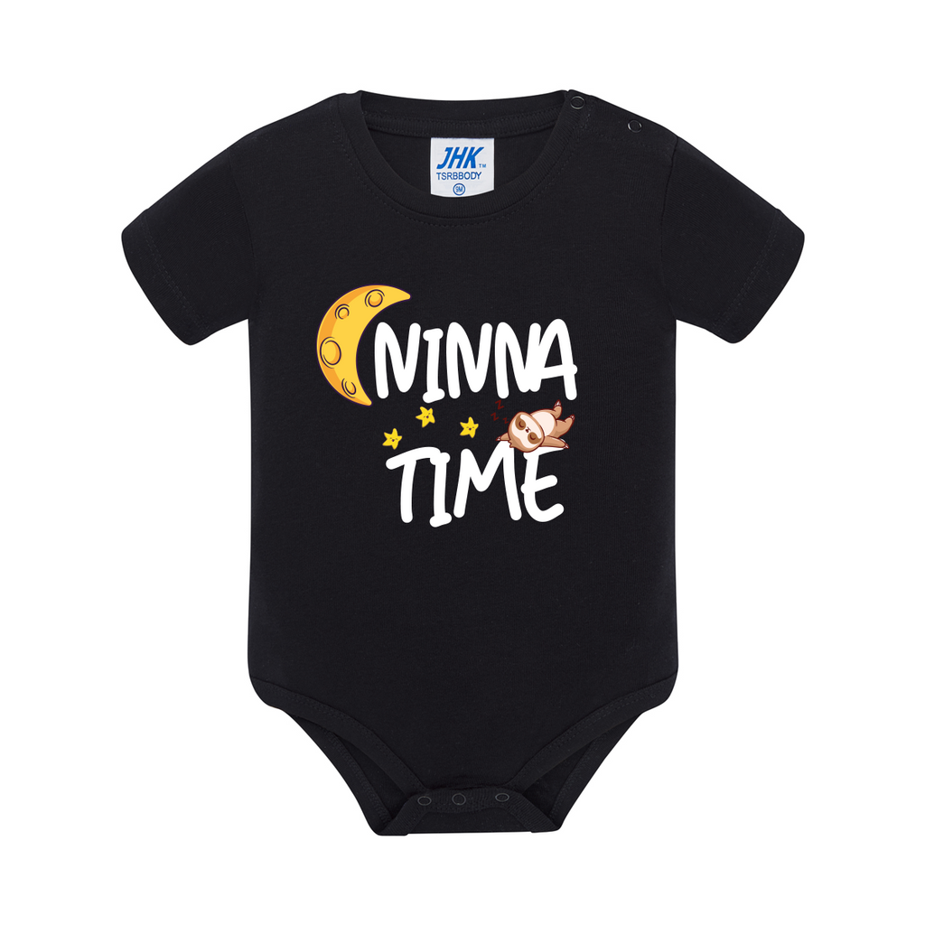 body neonato ninna time colore black teelab