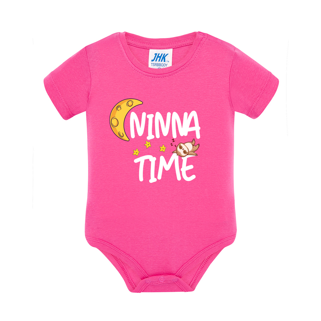 body neonato ninna time colore fucsia teelab