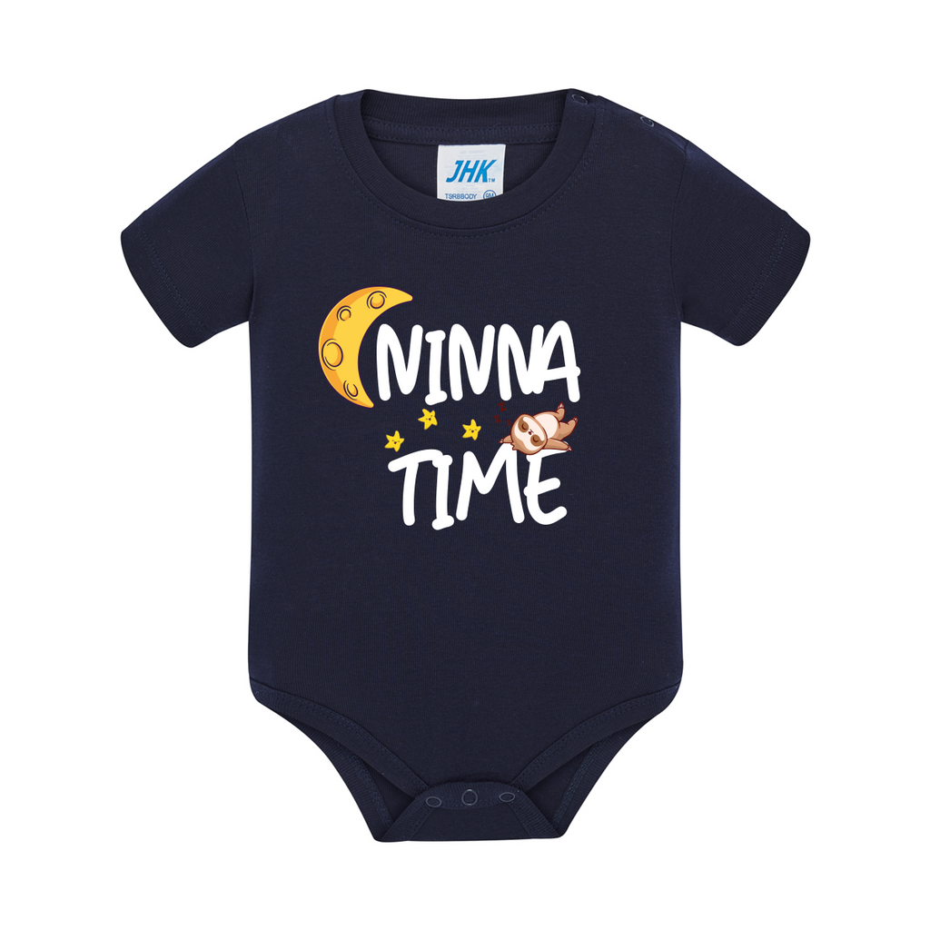 body neonato ninna time colore navy teelab