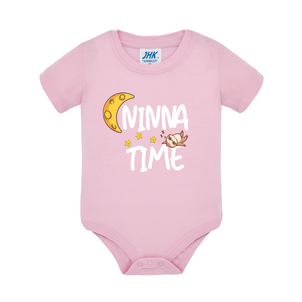 body neonato ninna time colore pink teelab