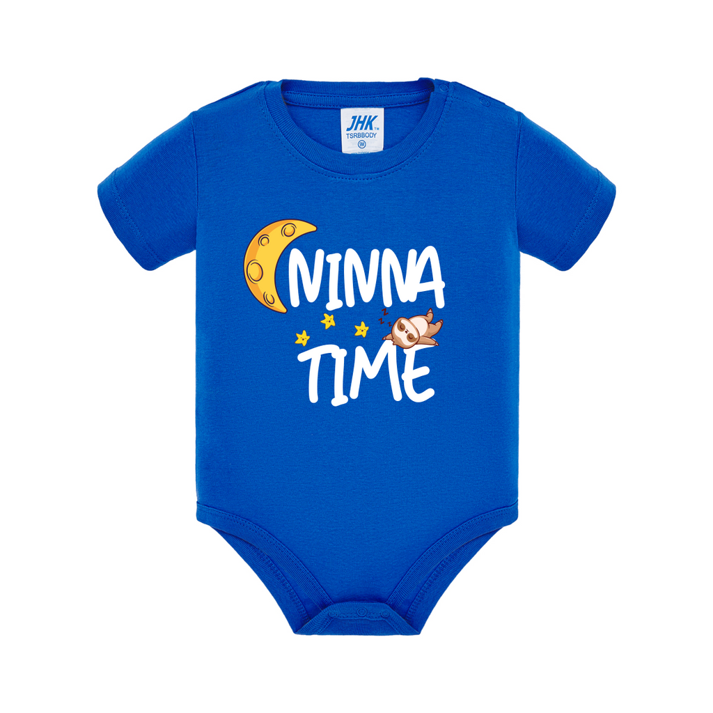 body neonato ninna time colore royal blue teelab