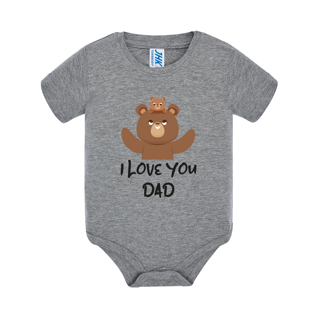 body neonato orso colore grey teelab
