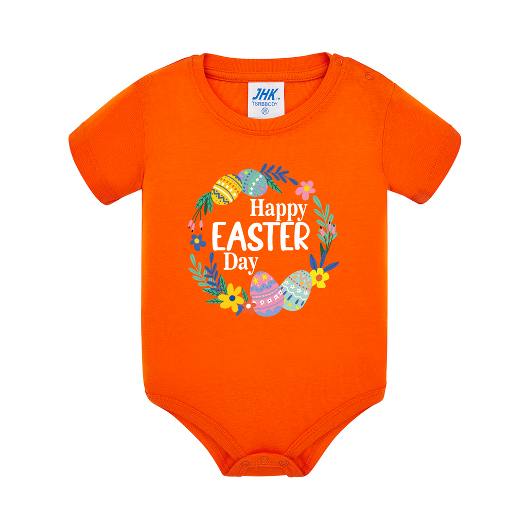 body neonato pasqua colore arancione teelab
