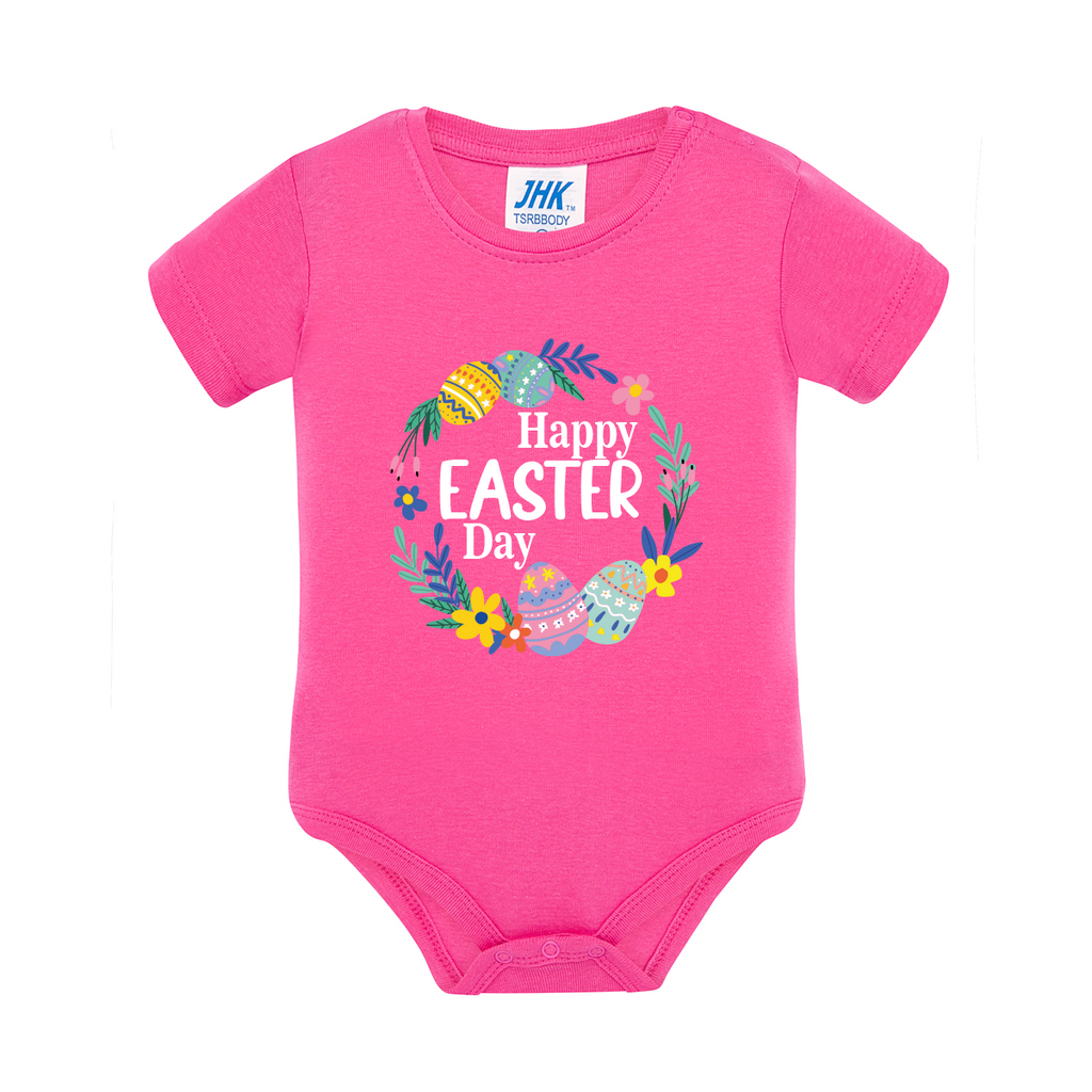 body neonato pasqua colore fucsia teelab