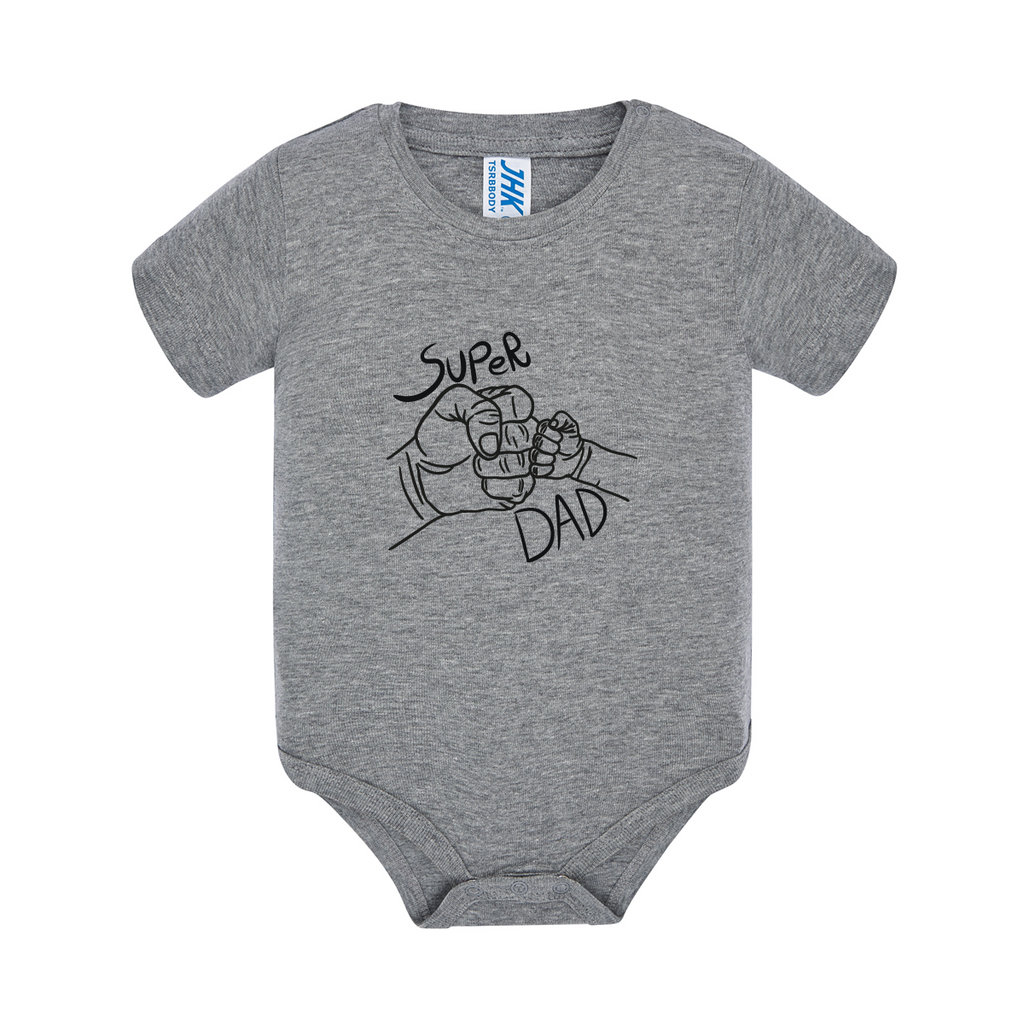 body neonato super dad colore grey teelab