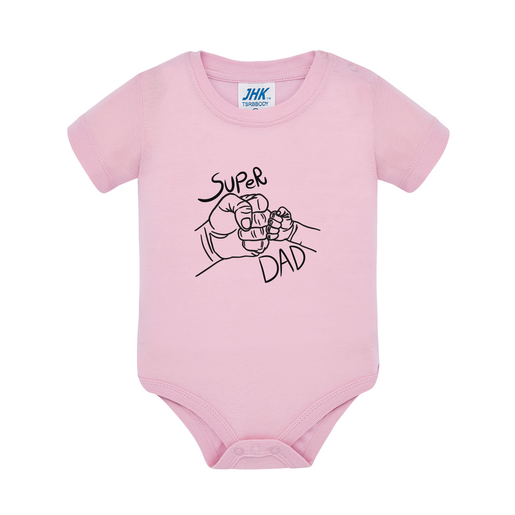 body neonato super dad colore pink teelab
