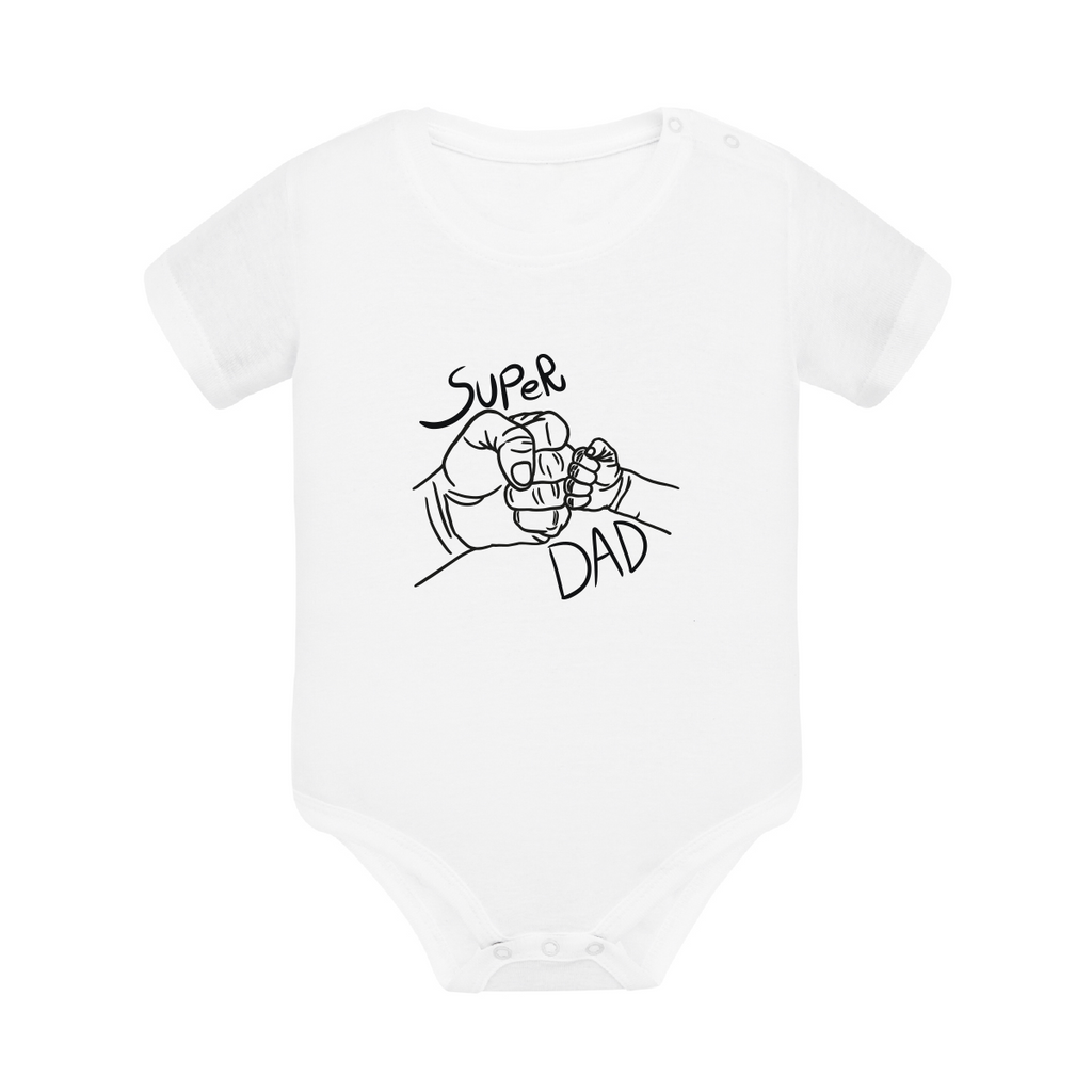 body neonato super dad colore white teelab