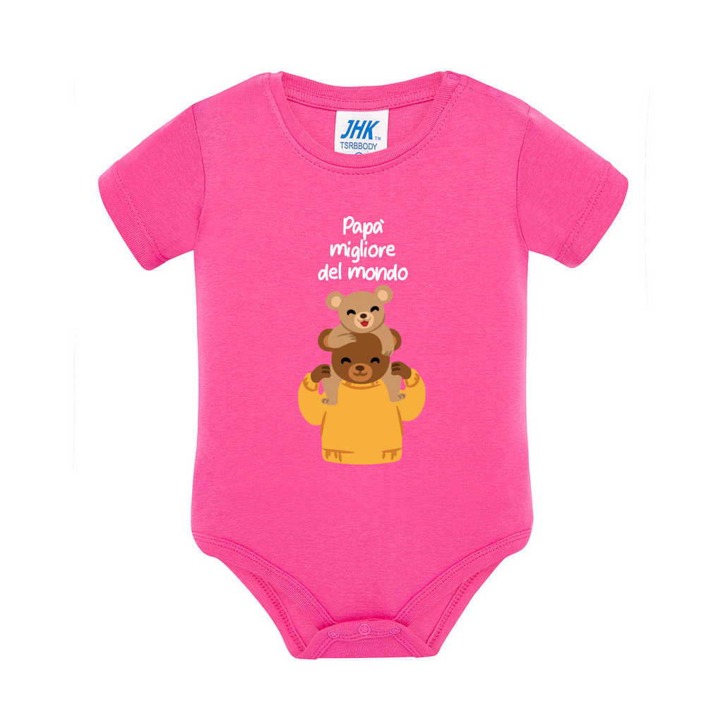 body neonato teddy colore fucsia teelab