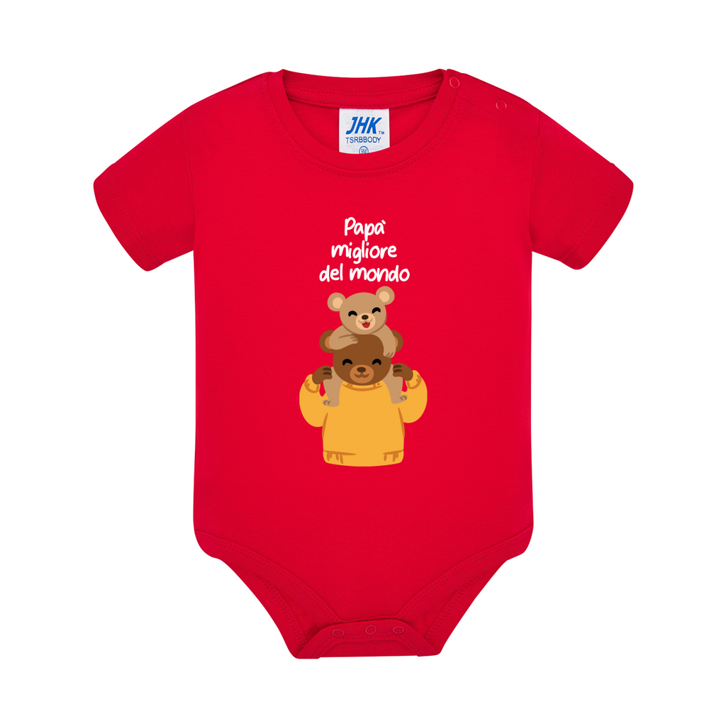 body neonato teddy colore red teelab