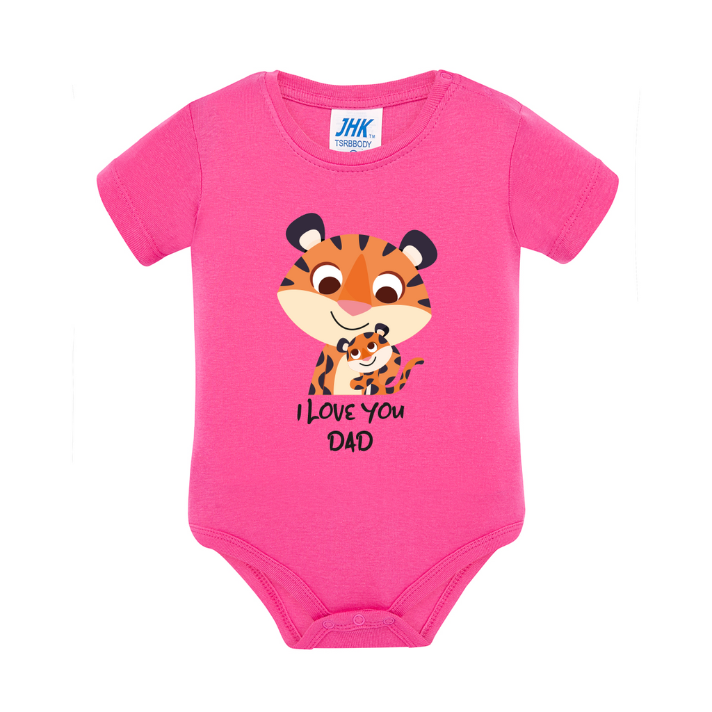 body neonato tigre colore fucsia teelab