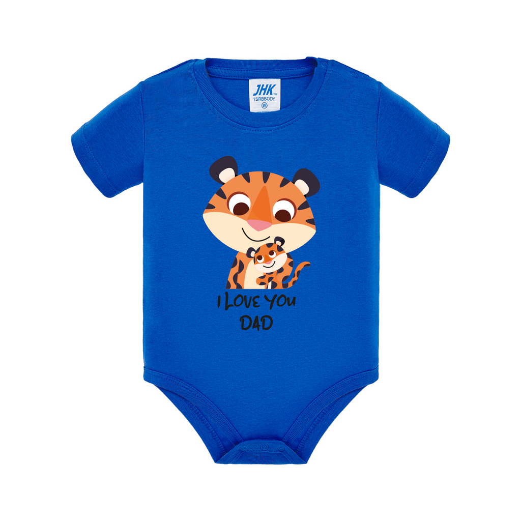 body neonato tigre colore royal blue teelab