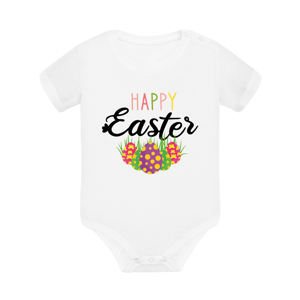 body neonato uova pasquali colore bianco teelab
