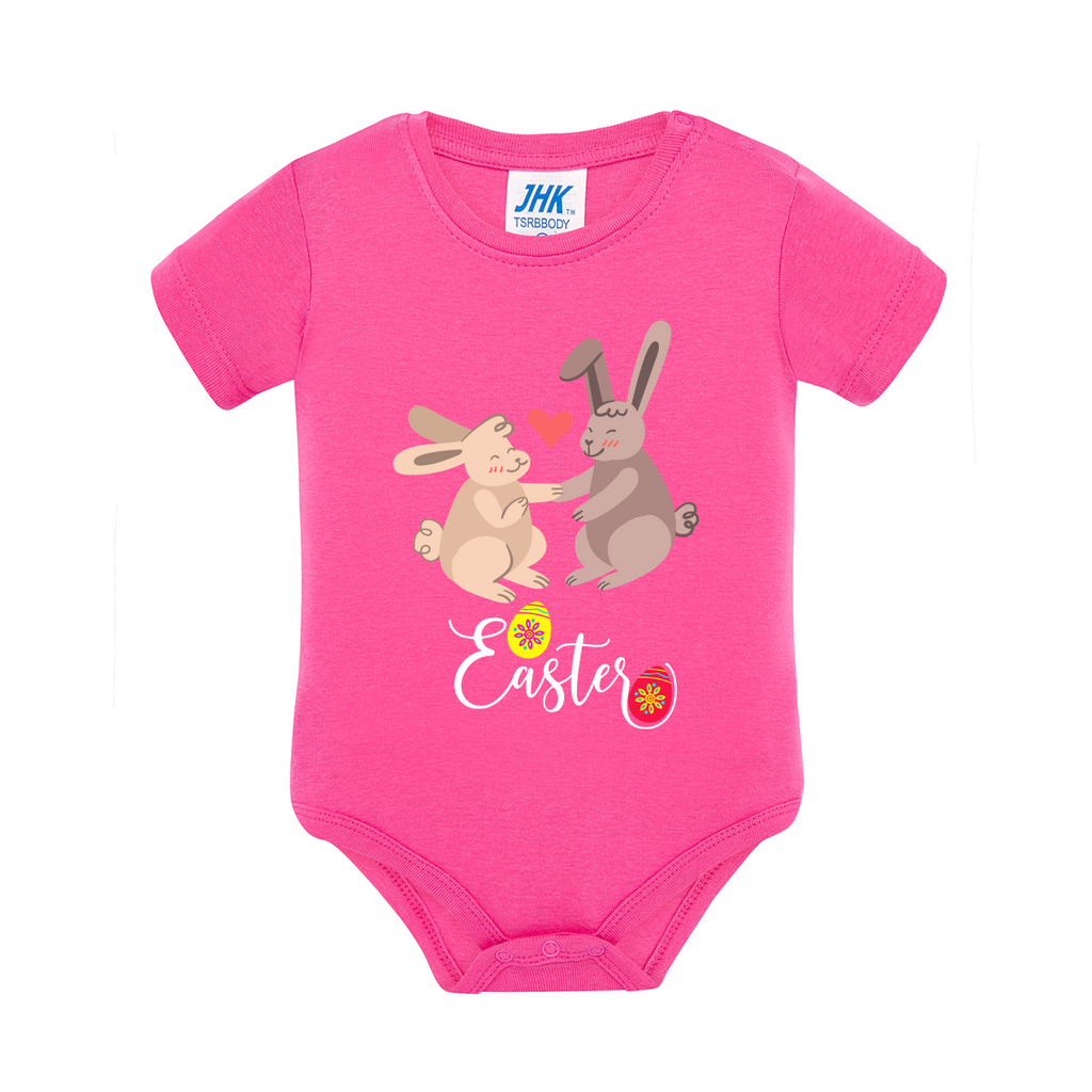 body neonato uova pasquali colore fucsia teelab