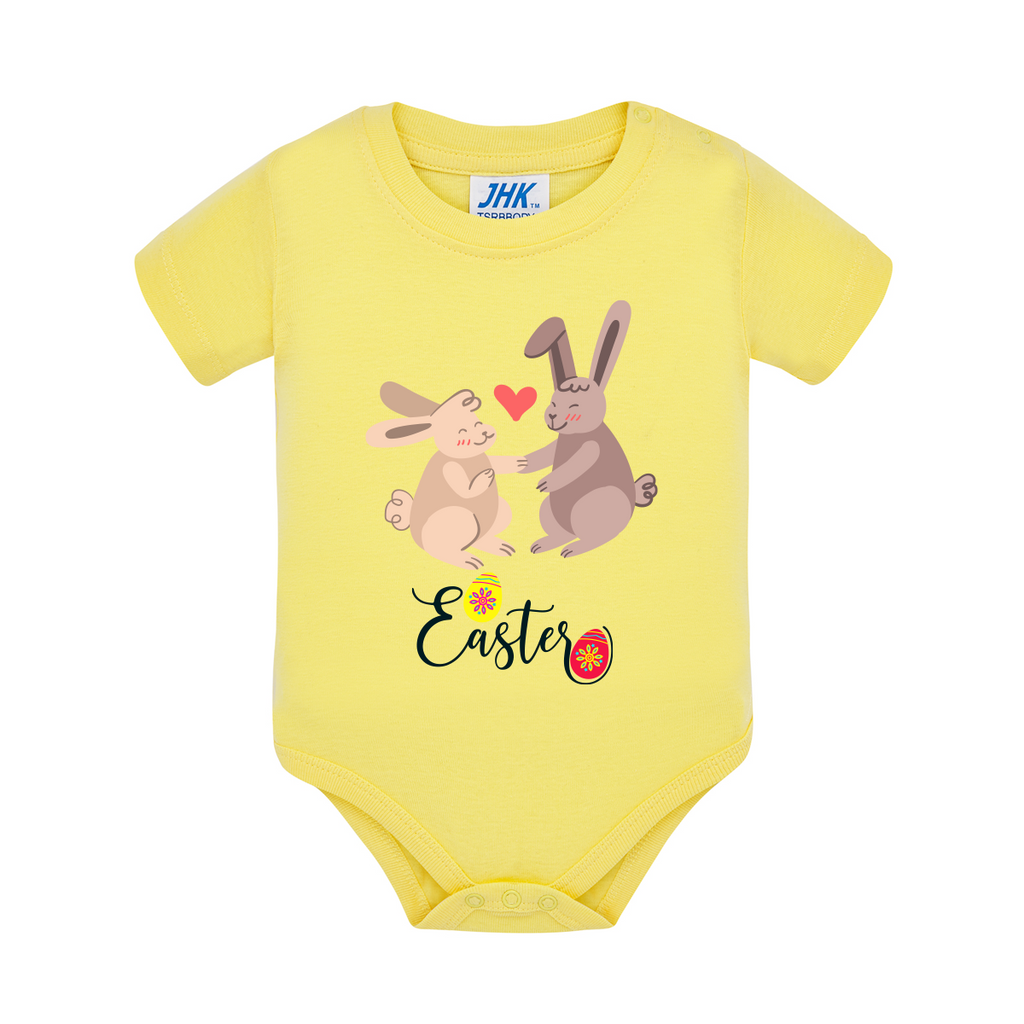 body neonato uova pasquali colore giallo teelab