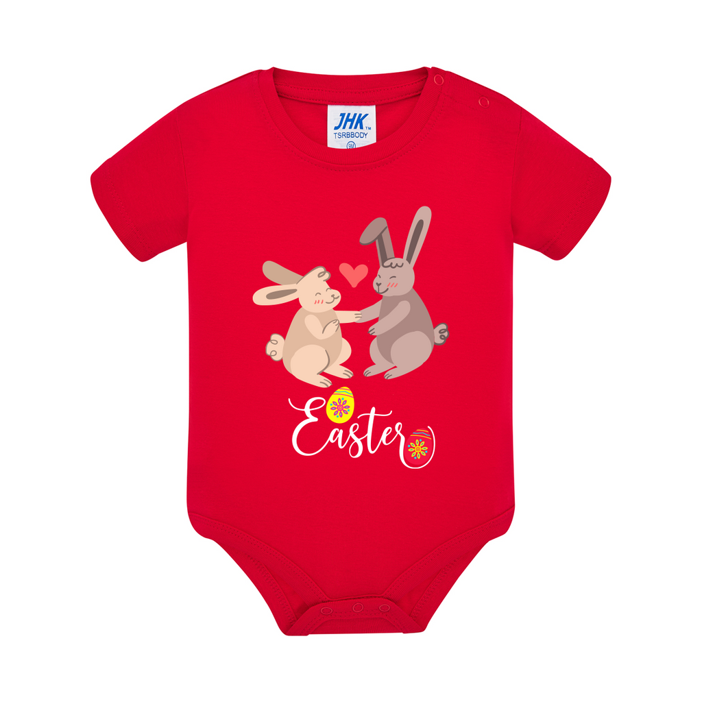 body neonato uova pasquali colore rosso teelab