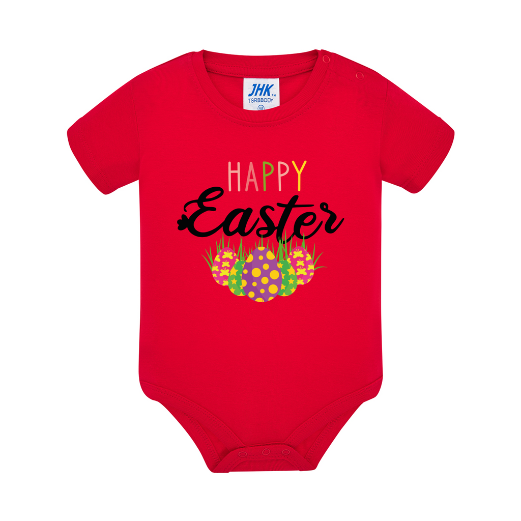 body neonato uova pasquali colore rosso teelab