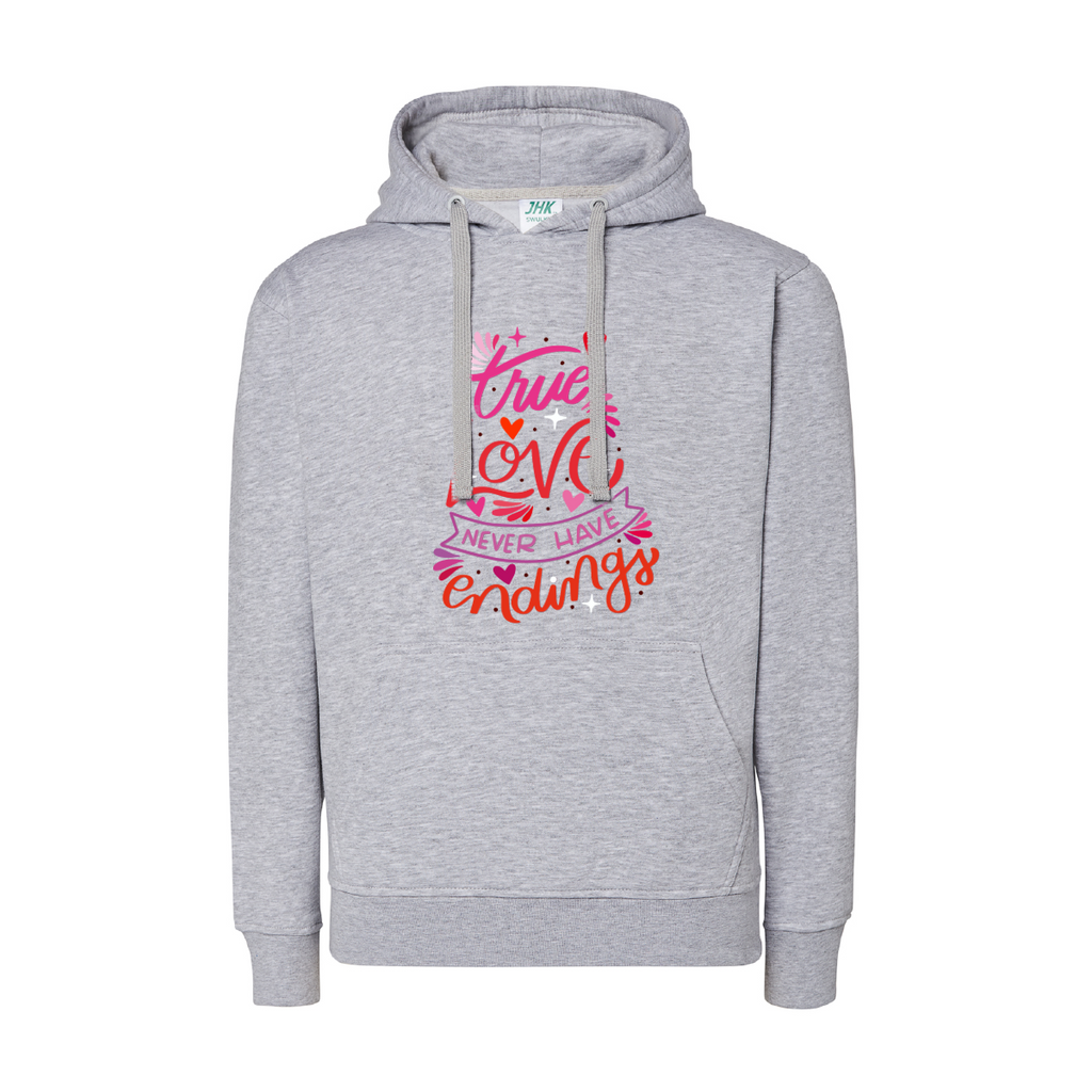 felpa donna amore grigio teelab