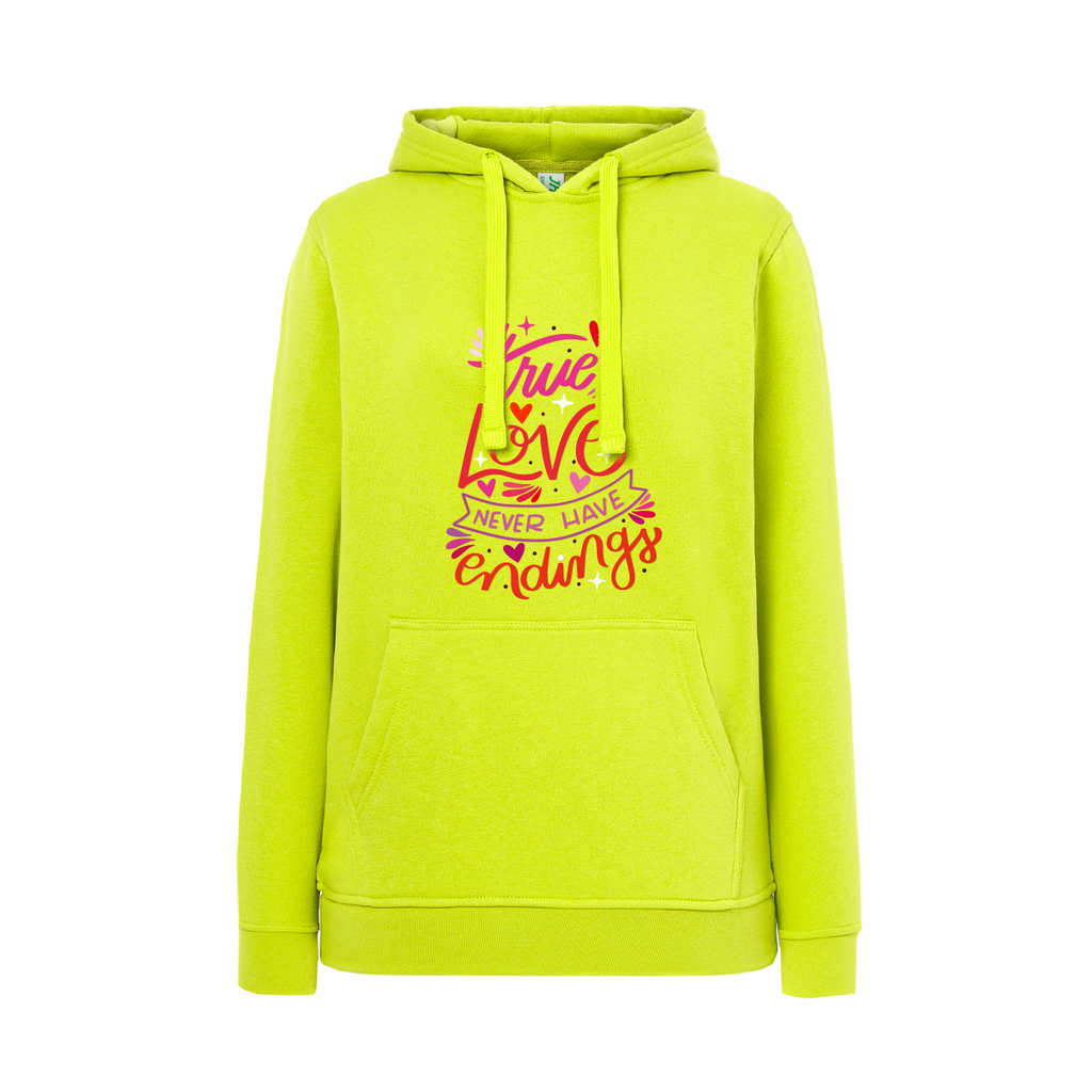 felpa donna amore verde teelab