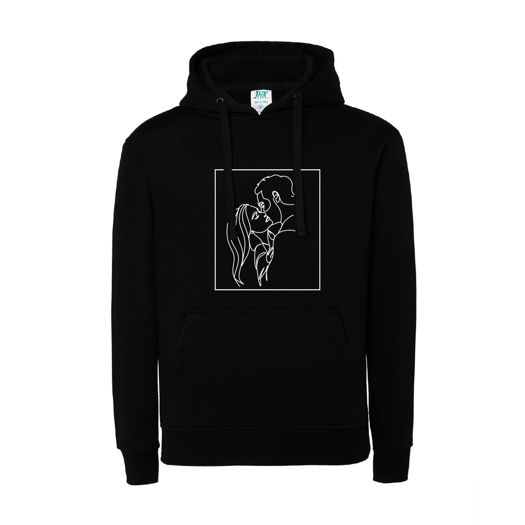 felpa donna couple nero teelab