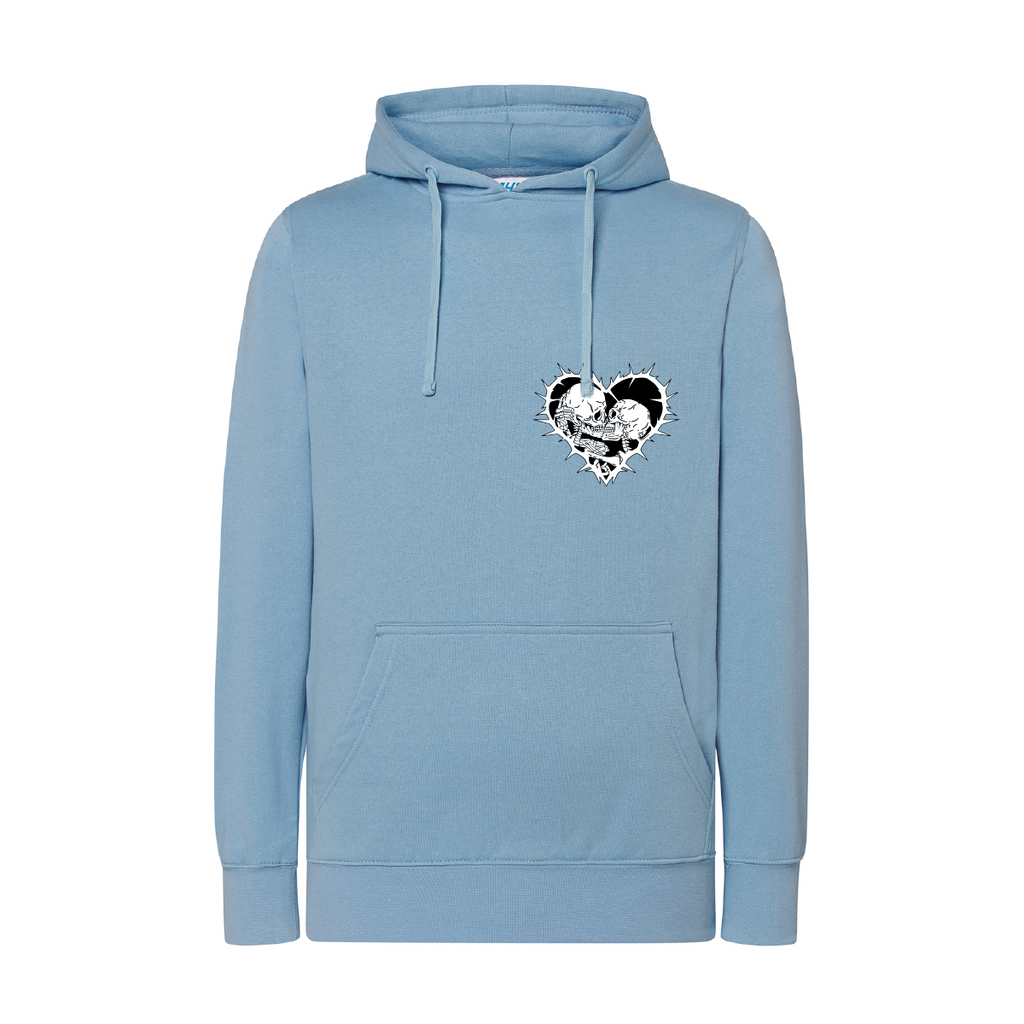 felpa donna cuore colore celeste teelab