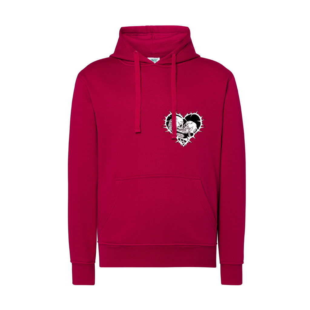 felpa donna cuore colore fucsia teelab