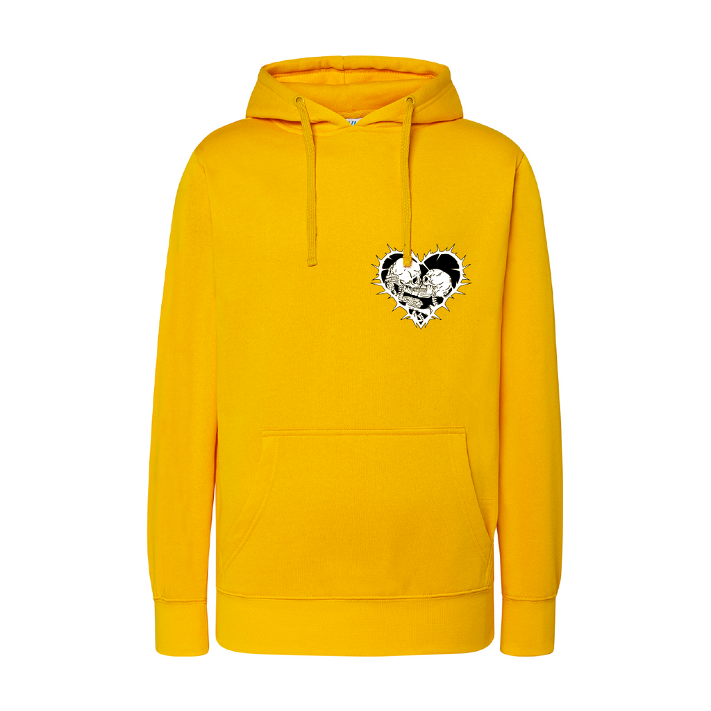 felpa donna cuore colore giallo teelab