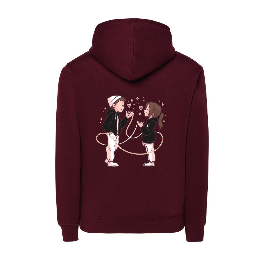 felpa donna filo rosso bambini burgundy teelab
