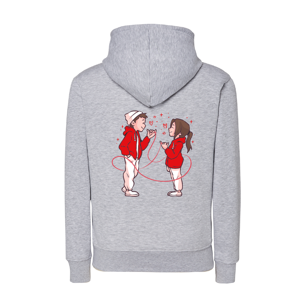 felpa donna filo rosso bambini grigio  teelab