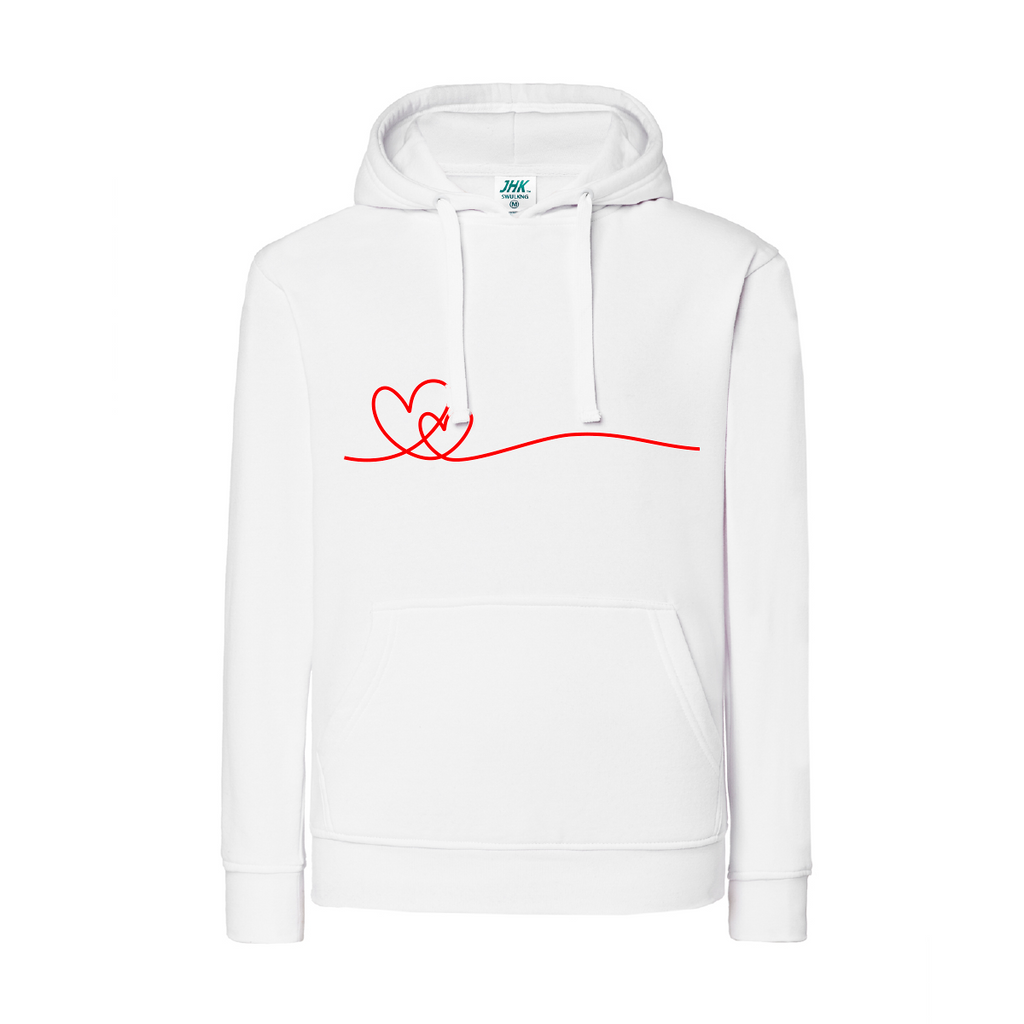 felpa donna filo rosso bianco teelab