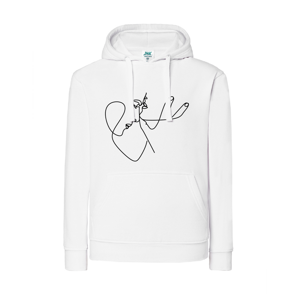 felpa donna love bianco teelab