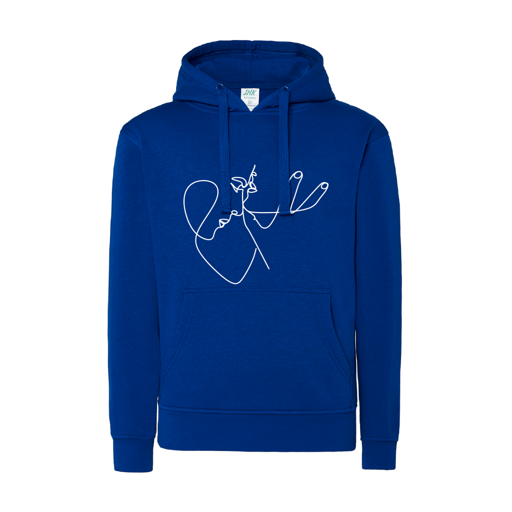 felpa donna love blu teelab