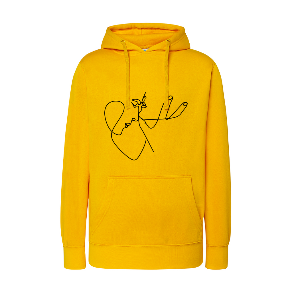 felpa donna love giallo teelab
