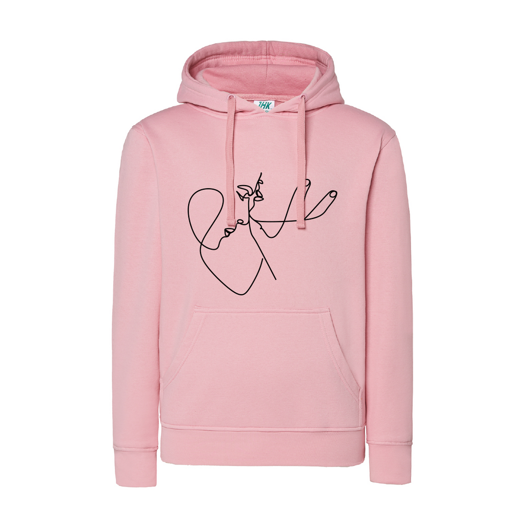 felpa donna love rosa teelab